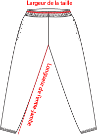 Charte de grandeur A8073W (XS à 2XL)